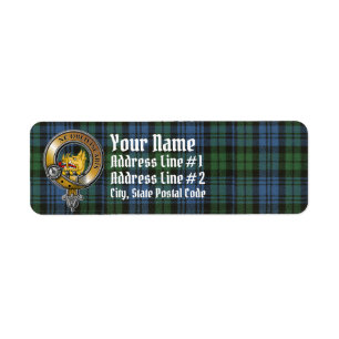 Campbell Tartan & Badge Etiket