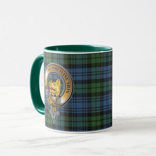 Campbell Tartan & Badge Mok (Voorkant links)