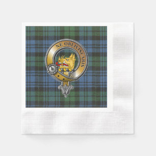 Campbell Tartan & Badge Servet