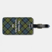 Campbell Tartan Bagage Label (Achterkant horizontaal)