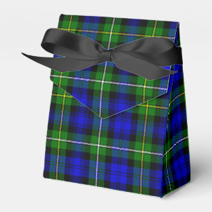 Campbell tartan blue green plaid bedankdoosjes