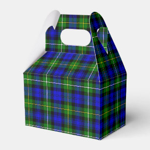 Campbell tartan blue green plaid bedankdoosjes