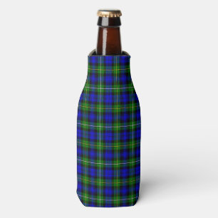 Campbell tartan blue green plaid flesjeskoeler