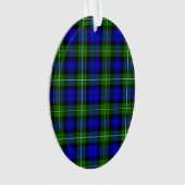 Campbell tartan blue green plaid ornament (voorkant)