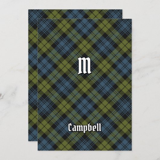 Campbell Tartan Kaart (Voorkant / Achterkant)
