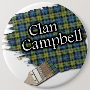 Campbell Tartan Verfkwast Ronde Button 6,0 Cm