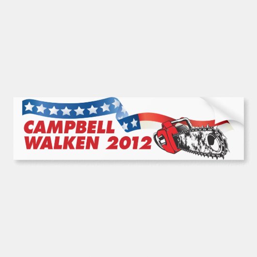 Campbell/Walken 2012 Bumpersticker (Voorkant)