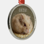 Campbells Dwarf Russische Hamster Metalen Ornament (Rechts)