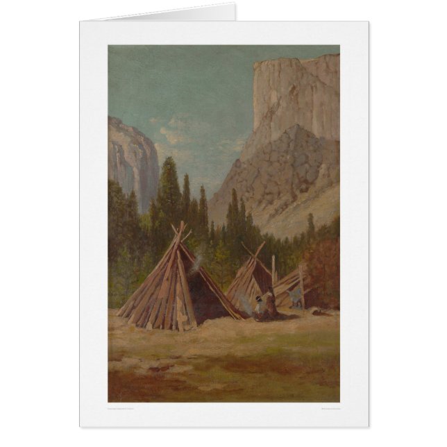 Campement indien en vallée de Yosemite (1189) (Devant)