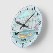 camper-aanhangwagenklok ronde klok (Hoek)