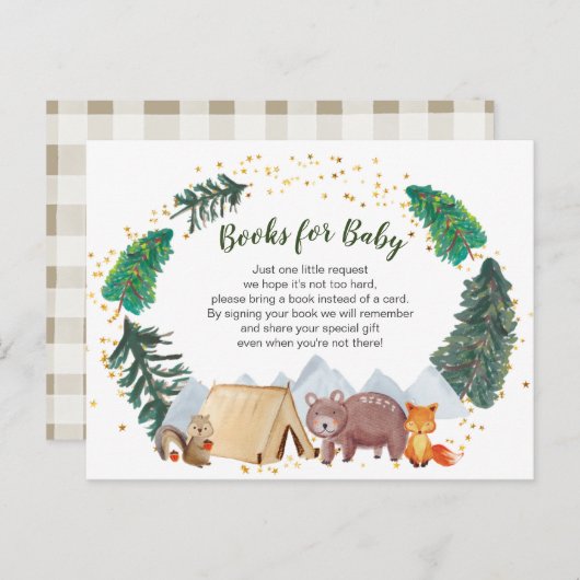 Camper Adventure Baby Boeken instapkaart Briefkaart (Voorkant / Achterkant)