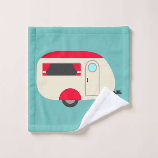 Camper Arrière - plan turquoise (Gant de toilette)