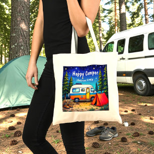 Camper Blauw Groen Aquarel Campervan  Tote Bag