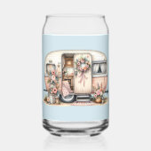 Camper Boho avec couronne florale et pastels rose (Verso)