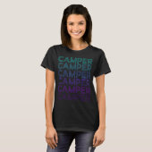 Camper Camp Retro Camping T-shirt (Voorkant volledig)