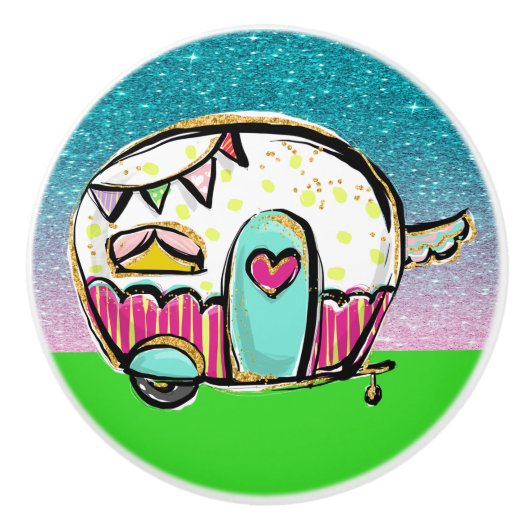 Camper Ceramic Knobs. Keramische Knop (Voorkant)