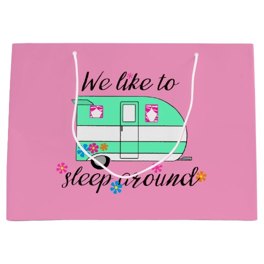 Camper Fun / "We slapen graag rond" Groot Cadeauzakje (Voorkant)