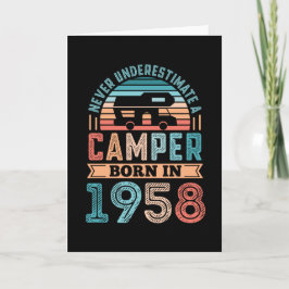 Camper geboren in 1958 70th Birthday Gift RV Campi Kaart