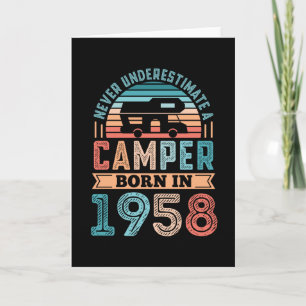 Camper geboren in 1958 70th Birthday Gift RV Campi Kaart