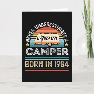 Camper geboren in 1984 40th Birthday camping Gift Kaart