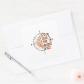 Camper Gift | Always Take The Scenic Route Xmas Vierkante Sticker (Envelop)