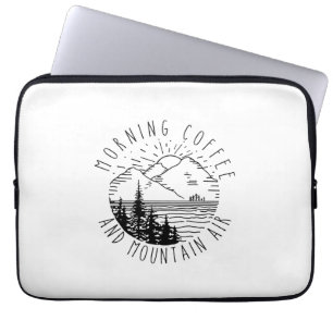 Camper Gift Dekkoffie voor de ochtend en de berg Laptop Sleeve