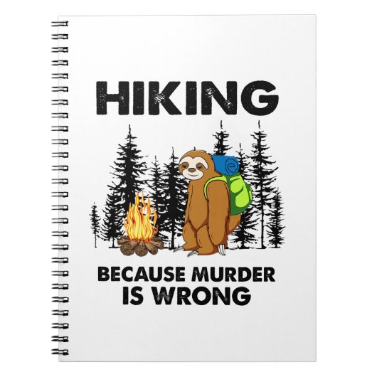 Camper Gift Hiking Because Murder Is Wrong Xmas Notitieboek (Voorkant)