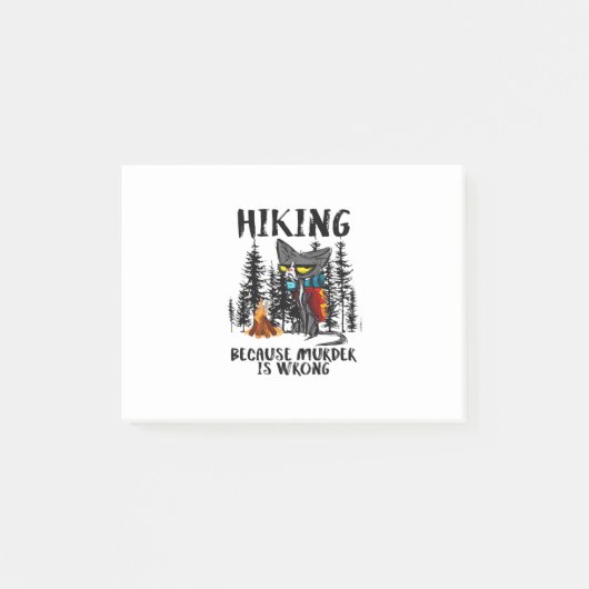 Camper Gift Hiking Because Murder Is Wrong Xmas Post-it® Notes (Voorkant)