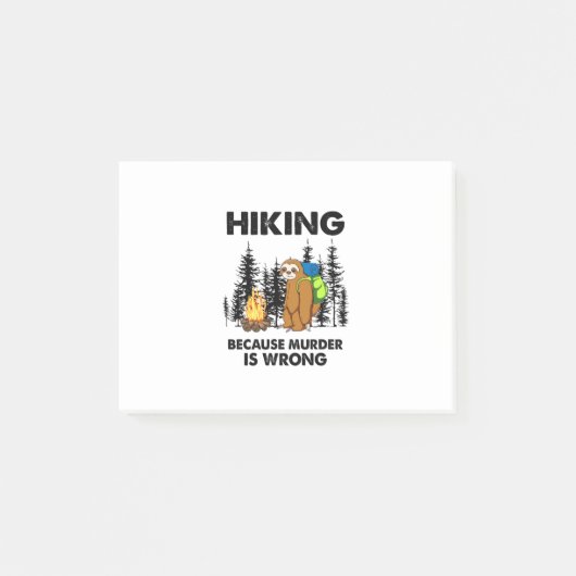 Camper Gift | Hiking Because Murder Is Wrong Xmas Post-it® Notes (Voorkant)
