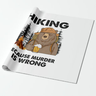 Camper Gift Hiking Beer Birthday Cadeaupapier