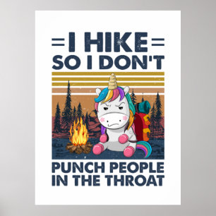 Camper Gift   I Hike So I Do Not Birthday Poster