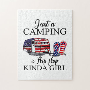 Camper Gift Just A Camping And Kinda Girl Xmas Legpuzzel