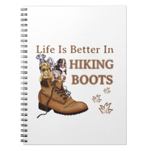 Camper Gift   Life is Better In Hiking Boots Dog Notitieboek