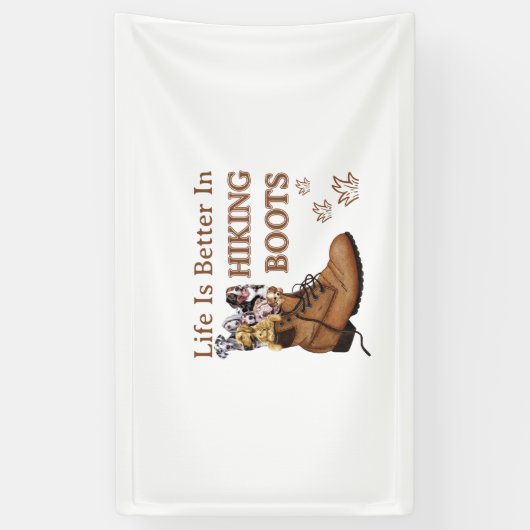 Camper Gift | Life is Better In Hiking Boots Dog Spandoek (Verticaal)
