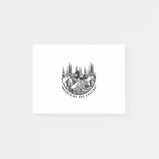 Camper Gift | Mountains Are Calling Birthday Post-it® Notes (Voorkant)