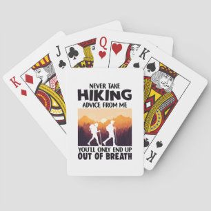 Camper Gift Nooit wandeladvies van mij nemen Pokerkaarten
