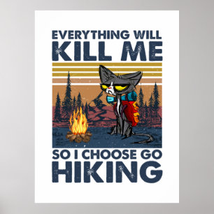 Camper Gift Verloop met kat op zaterdag Poster