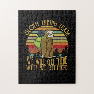 Camper Gift Vintage Sloth Hiking Team Birthday Legpuzzel