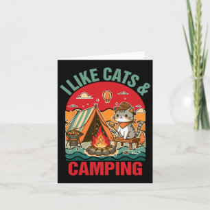 Camper Go Outdoor Cat Lover Cat Mom Ik hou van kat Kaart