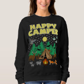 CAMPER-HAPPY CAMPER-Funny Camping with Critters Trui (Voorkant)