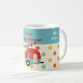 Camper Happy Personnalisé Retro Red Aqua Mug (Devant droit)