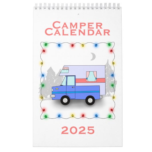 Camper Kalender 2025 - Enkele pagina Kleine Kalend (Hoes)