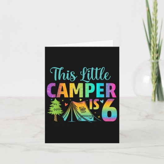 Camper Kids 6 jaar oud kamperen 6 dagen oud Kaart (Voorkant)