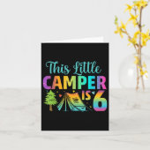 Camper Kids 6 jaar oud kamperen 6 dagen oud Kaart (Gele Bloem)