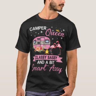 Camper Queen Classy Sassy Smart Assy Camping Rv T-shirt