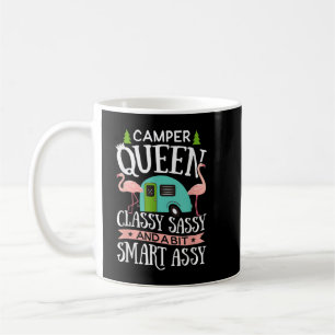 Camper Queen Classy Sassy Smart Funny Women Girls Koffiemok