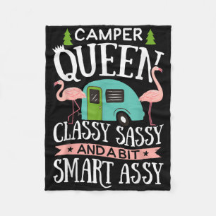 Camper Queen Cly Sy Smart Grappige Vrouwen Meisjes Fleece Deken