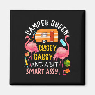 Camper Queen Cly Sy Smart Y Cool Camping Gift RV Magneet