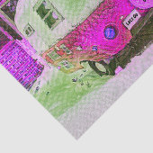 Camper Retro Hippie Geluk is het kamperen Tissuepapier (Detail)