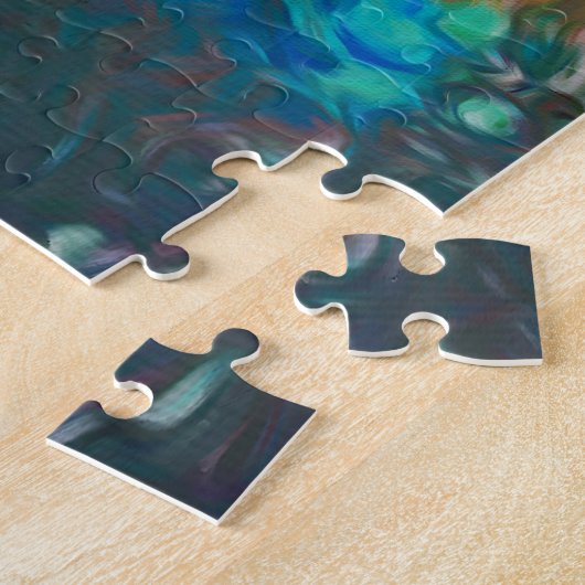 Camper Retro Hippie vindt uw groef en vibe Legpuzzel (Zijkant)